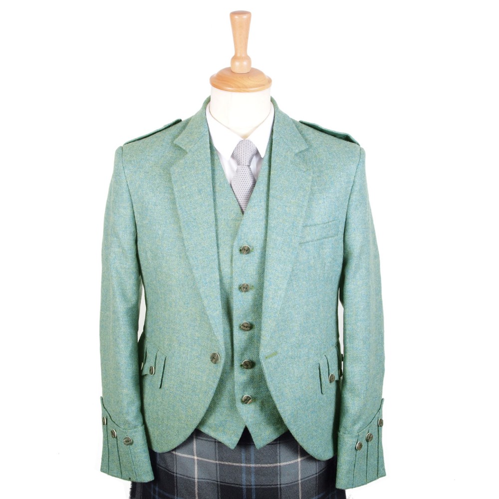 42L Lovat Green Tweed Argyll Jacket and Waistcoat