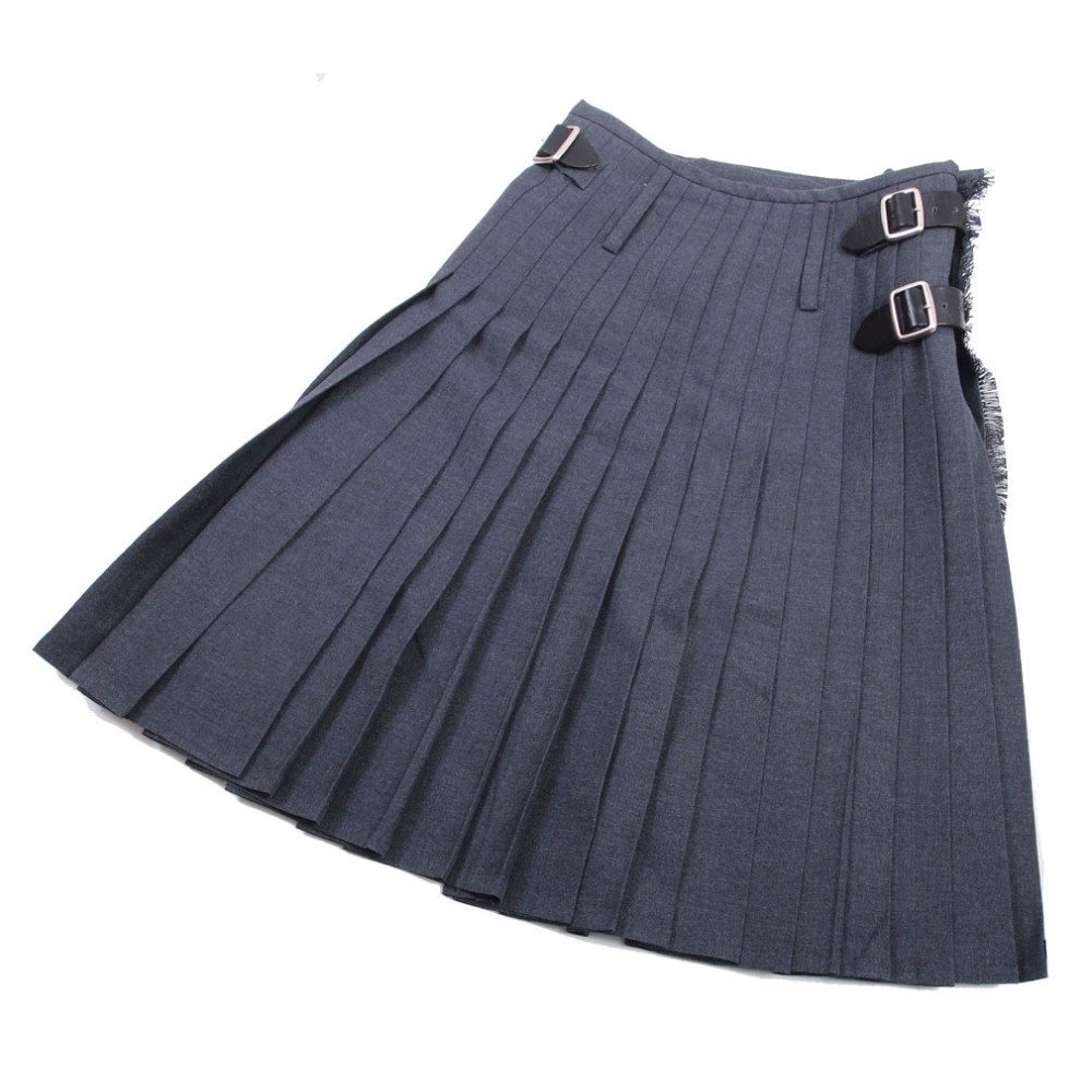 Full 10 oz Charcoal Kilt: 29.5/24 Polyviscose