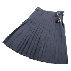 Full 10 oz Charcoal Kilt: 29.5/24 Polyviscose