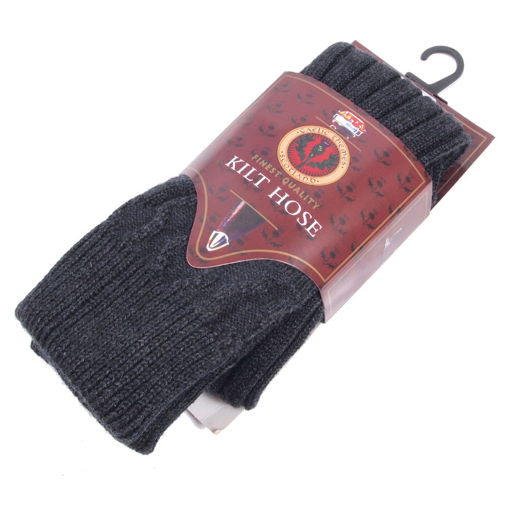 Clearance Dark Charcoal Kilt Hose - Small Only