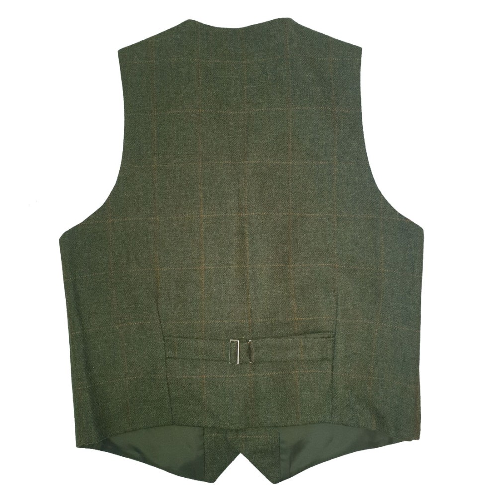 36R Loden Antique Tweed Waistcoat