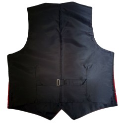 44" Sinclair Red Modern Tartan Waistcoat