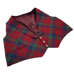 51" Robertson Red Muted Tartan Waistcoat