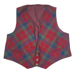 51" Robertson Red Muted Tartan Waistcoat