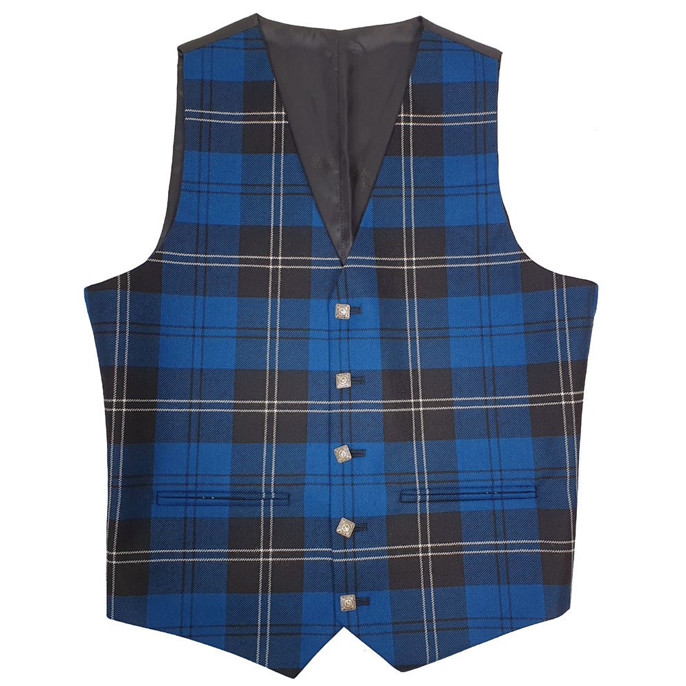 40" Ramsay Blue Tartan Waistcoat