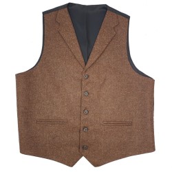44L Mocha Reeve Tweed Waistcoat