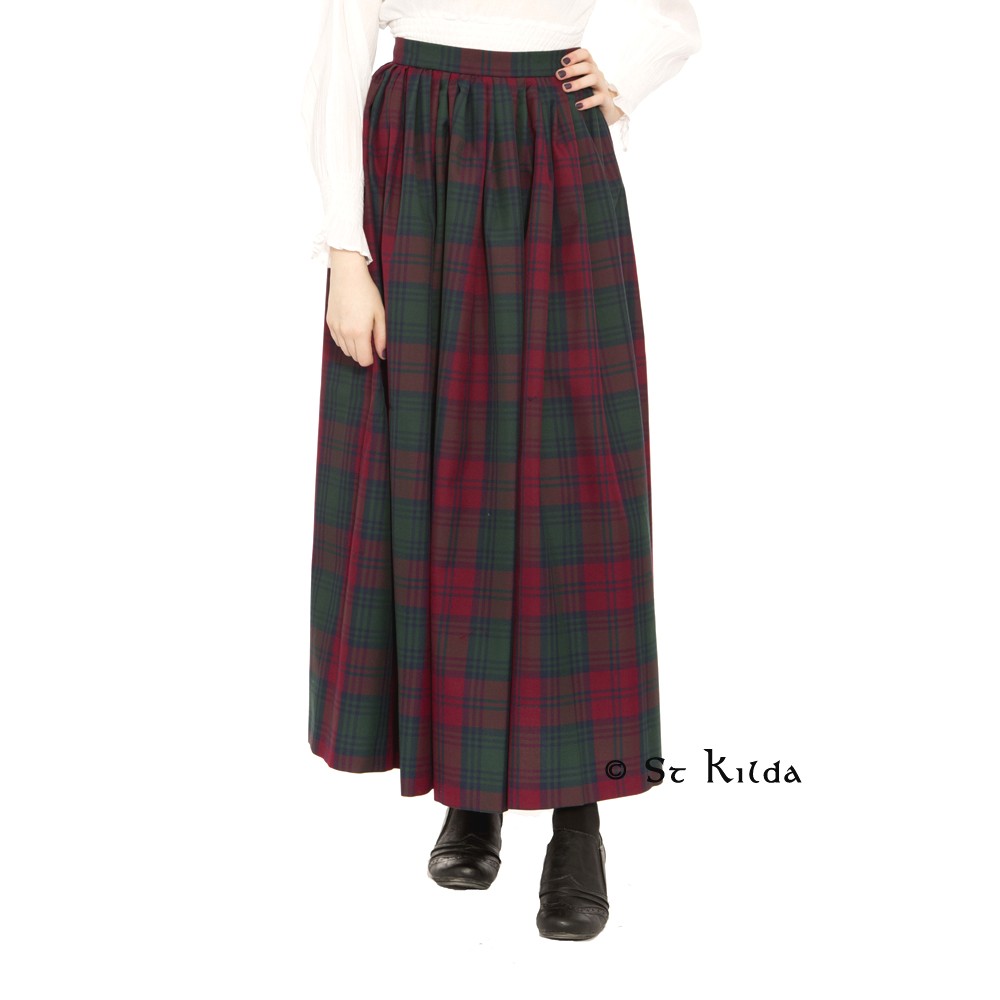 Gathered Tartan Skirt