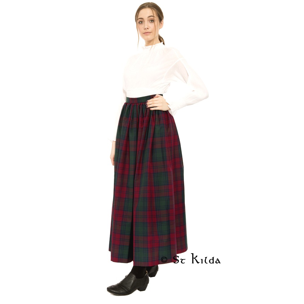 Gathered Tartan Skirt