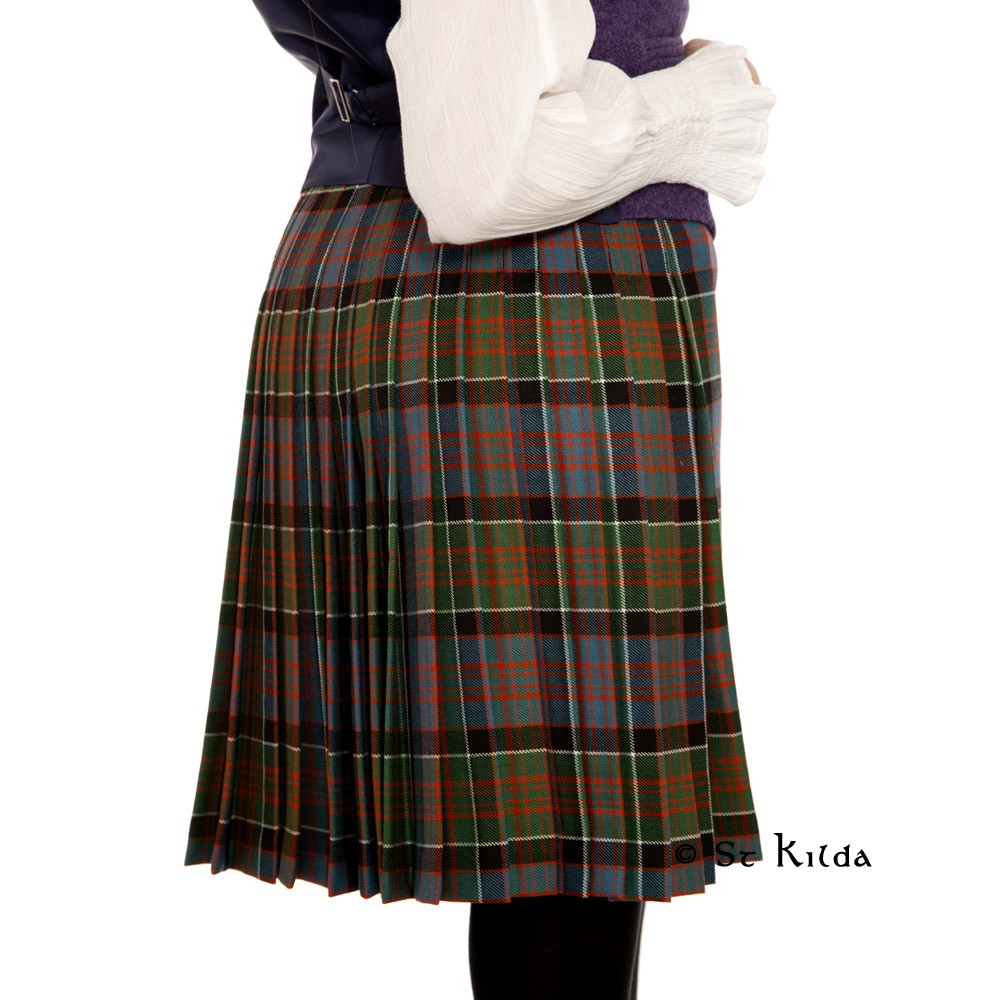 Kilted Tartan Skirt - Thompson Camel