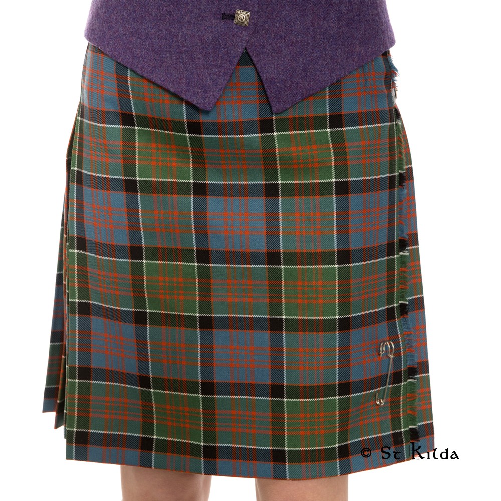 Kilted Tartan Skirt - Thompson Camel