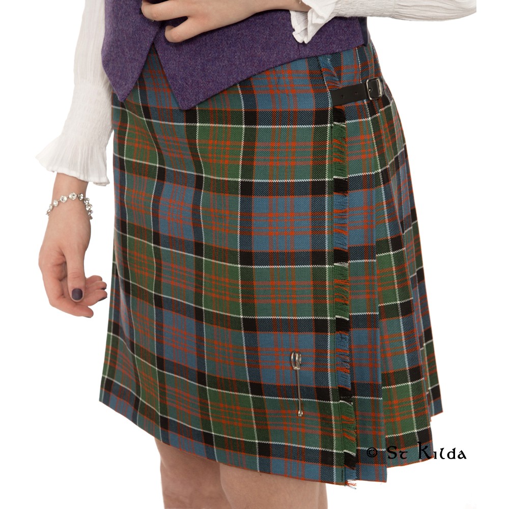 Kilted Tartan Skirt - Thompson Camel