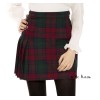 Mini Kilted Tartan Skirt - Polyviscose - Vegan Friendly