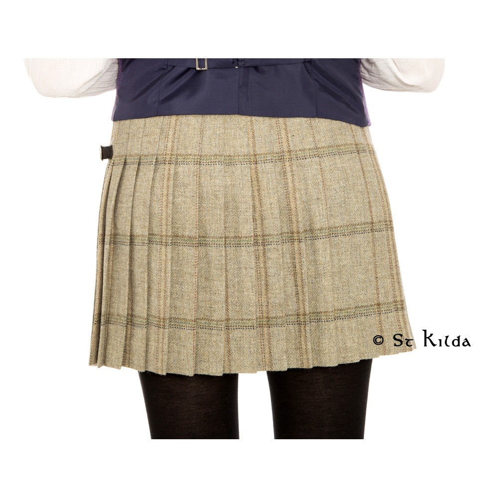 Tweed Kilted Skirt