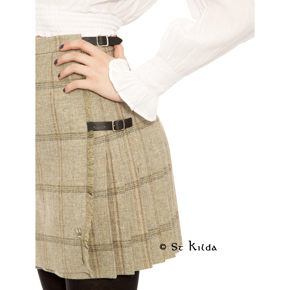 Tweed Kilted Skirt