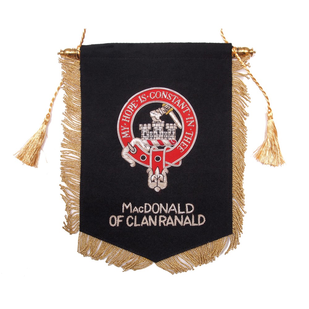 Embroidered MacDonald of Clanranald Clan Banner