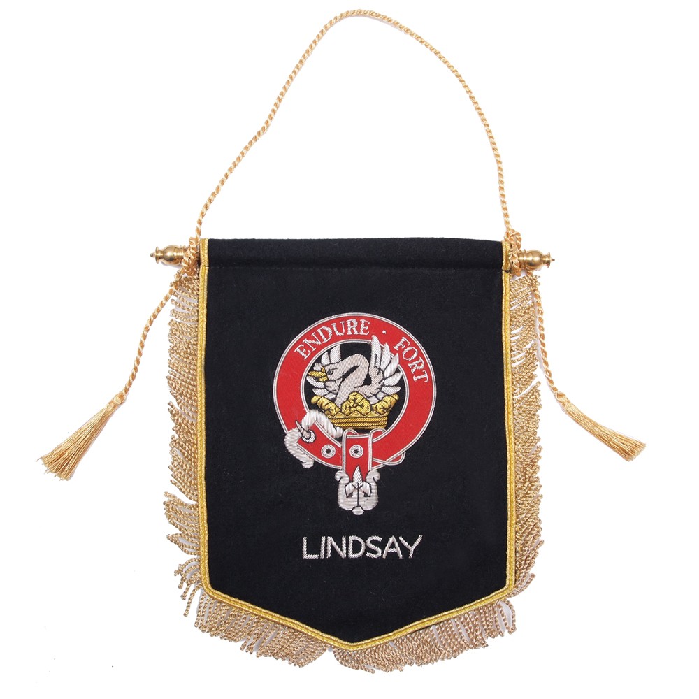 Embroidered Lindsay Clan Banner