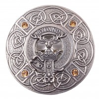 Plaid Brooch Scottish Saltire Gem Clan Scott Crest 