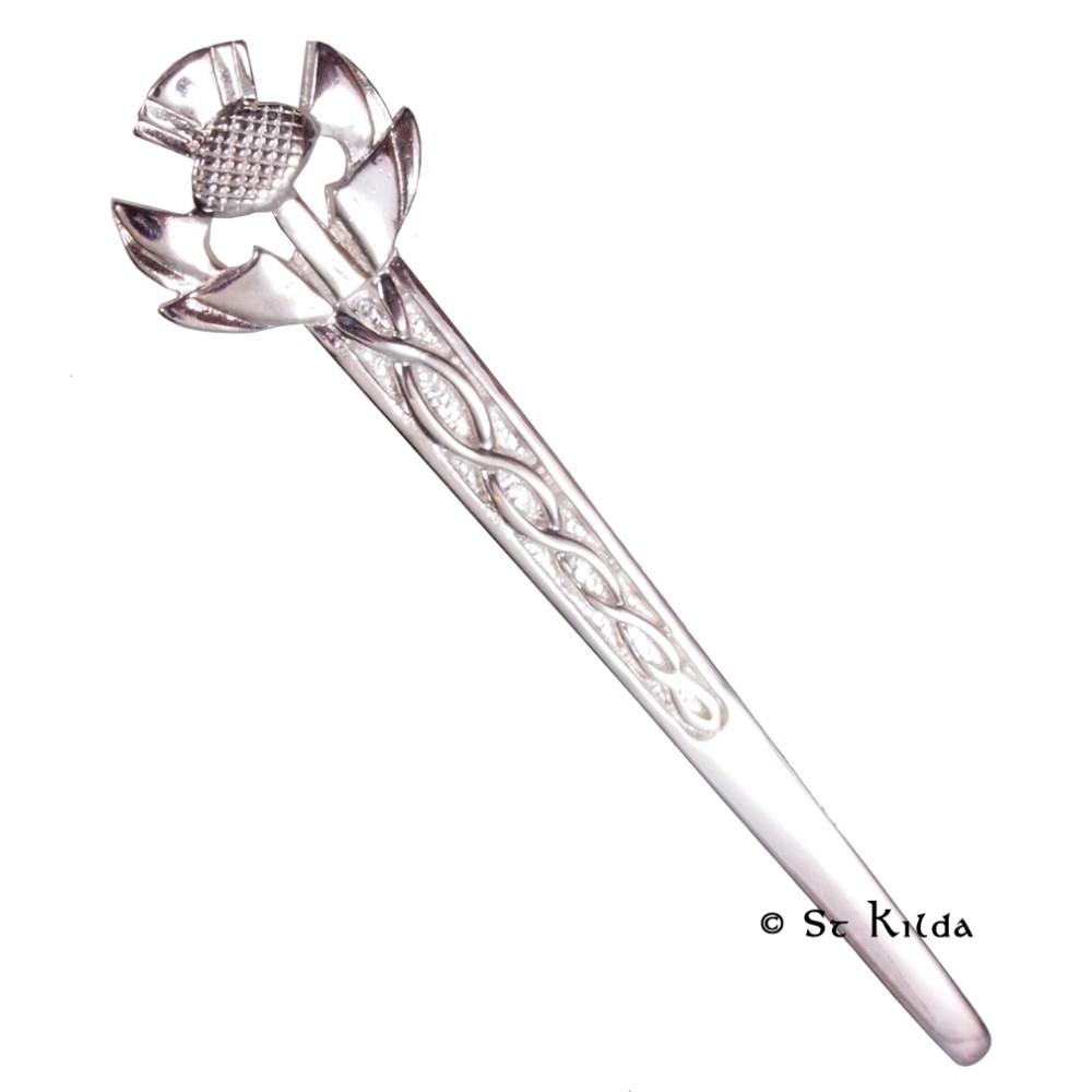 Carrick Celtic Deco Thistle Kilt Pin