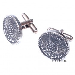 Tie Clip and Cufflink Set - Thistles