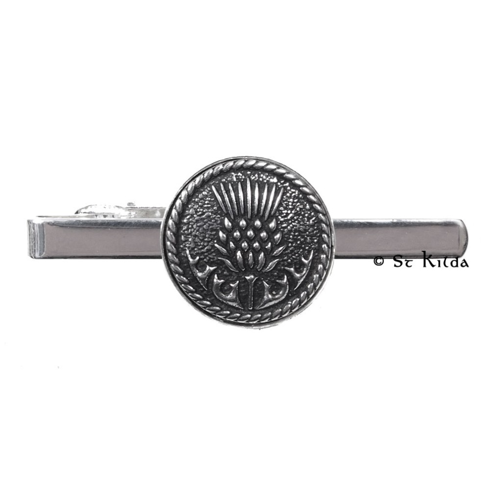 Tie Clip and Cufflink Set - Thistles
