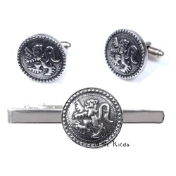 Tie Clip and Cufflink Set - Lion Rampant