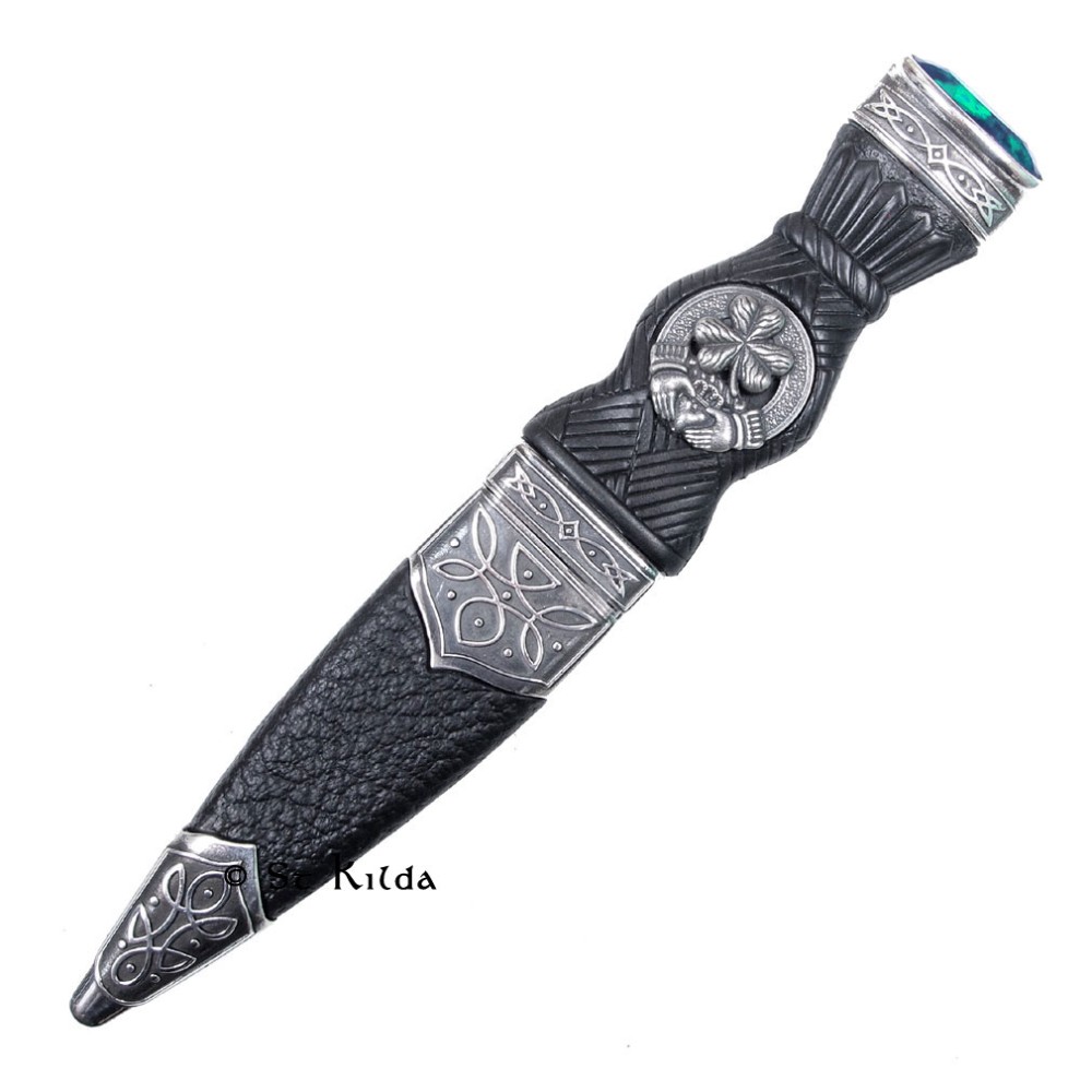 Sgian Dubh - Irish Shamrock Crest