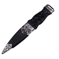 Sgian Dubh - Rope Handle and Top Stone