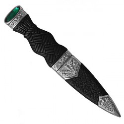 Sgian Dubh - Plain Handle and Top Stone