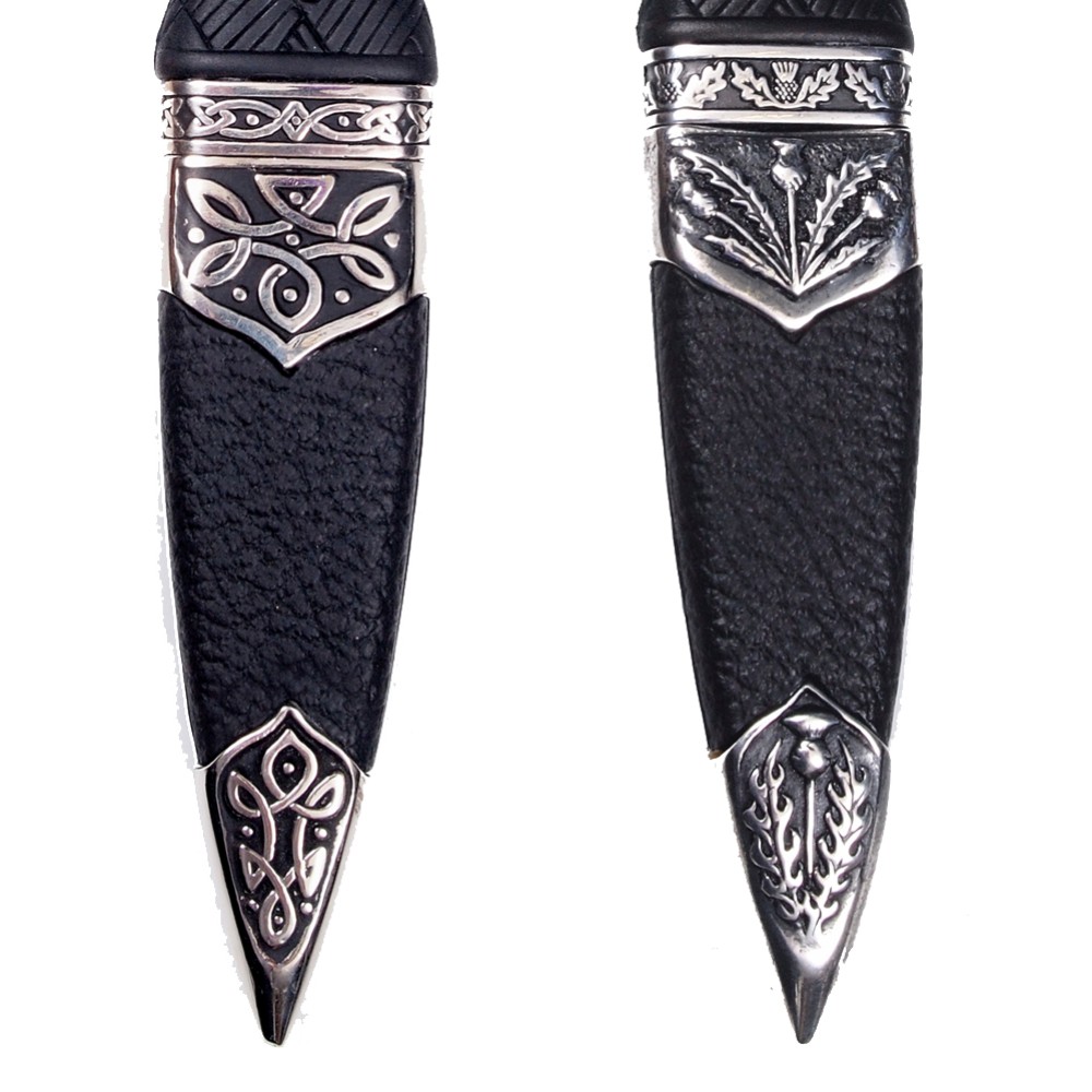 Sgian Dubh - Plain Handle and Top Stone