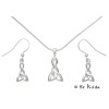 Carrick Celtic Knot Triangle Pendant and Earring Set