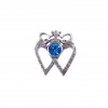 Patterned Luckenbooth Brooch with gemstone