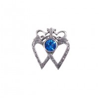 Patterned Luckenbooth Brooch with gemstone