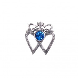 Patterned Luckenbooth Brooch with gemstone