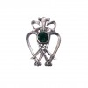 Plain Luckenbooth Brooch with gemstone