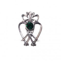 Plain Luckenbooth Brooch with gemstone