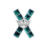 Carrick Crown and Scottish Saltire Brooch - Victorian style brooch