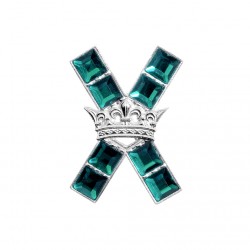 Carrick Crown and Scottish Saltire Brooch - Victorian style brooch