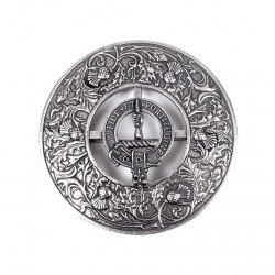 Plaid Brooch Caledonia Thistle Small Clan Crest 