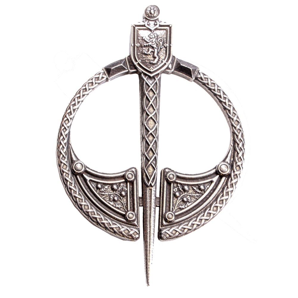 Plaid Brooch Rampant Lion Scottish Penannular 