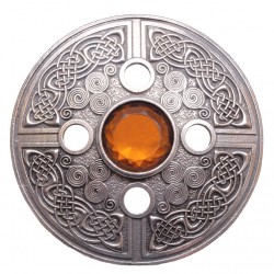 Plaid Brooch Celtic Spiral