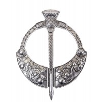 Scottish Thistle Penannular Plaid Brooch 
