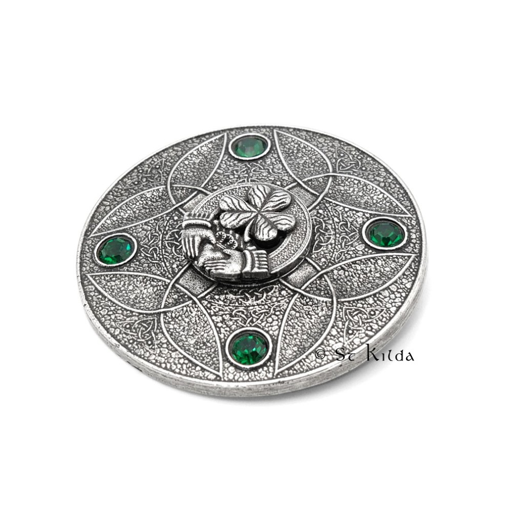 Plaid Brooch Celtic Knot Small Irish Clan/Sept Crest