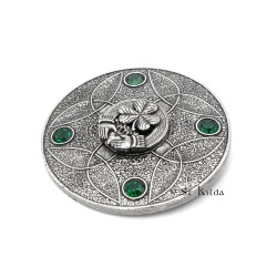 Plaid Brooch Celtic Knot Small Irish Clan/Sept Crest