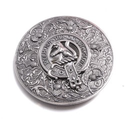 Plaid Brooch Caledonia Thistle Clan Crest