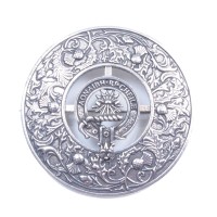 Plaid Brooch Caledonia Thistle Small Clan Cameron Crest 