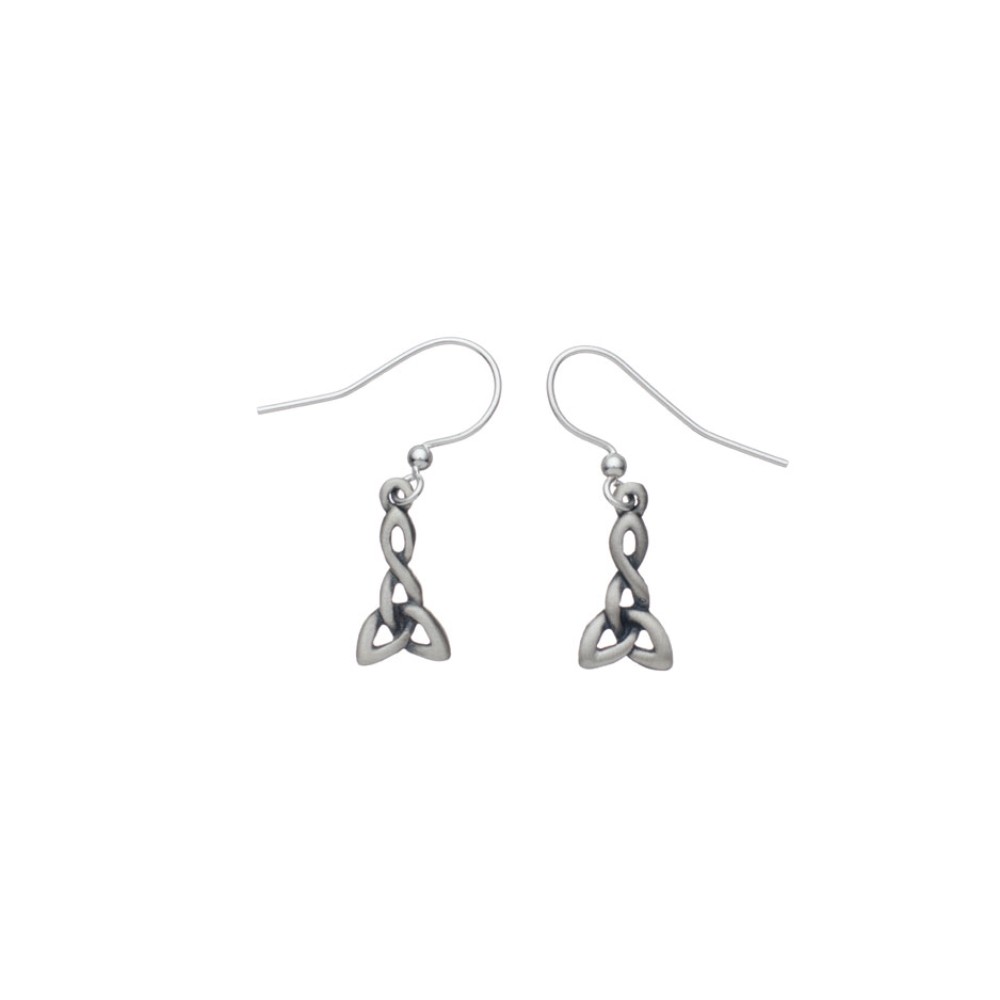 Carrick Celtic Knot Triangle Pendant and Earring Set