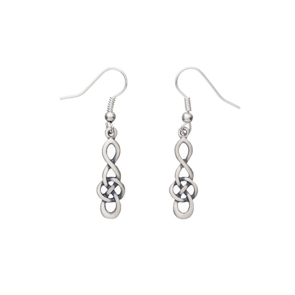 Carrick Celtic Knot Drop Pendant and Earring Set