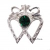Patterned Luckenbooth Brooch with gemstone
