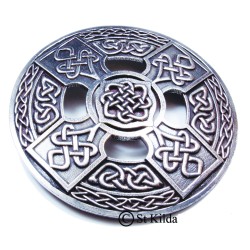Plaid Brooch Celtic Cross