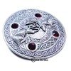 Plaid Brooch Fighting Stags
